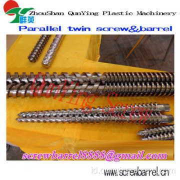 Kerucut paralel Twin Screw barel untuk mesin Ekstruder